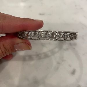 Silver and crystal bracelet